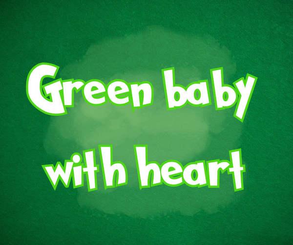 Green baby with heart